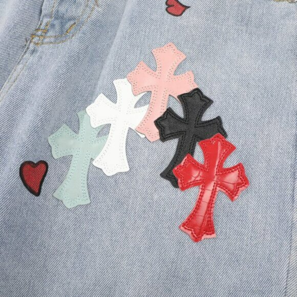 New Chrome Hearts Joker Limited Edition Graffiti Unisex Jeans - Picture 12 of 16